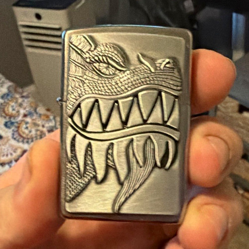 Zippo silver tone crocodile - silver,